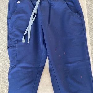 Figs Zamora Scrub Jogger Pants Navy Sz Petite Medium